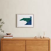 "North Carolina in Paint" - Art Print in North Carolina Green by Denise Wong - In a Room