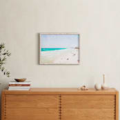 "Vintage Beach Scene" - Art Print in beach water blue by Mary Ann Glynn-Tusa - In a Room