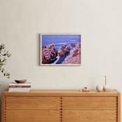 "Ocean meets the land" - Art Print in Ocean blue by NSMARK - In a Room