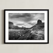 "buttes & mesas II" - Art Print in Desert Grey by Eric Clegg - Framed