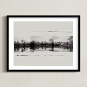 "Frisa" - Art Print in Fog by Maja Cunningham - Framed