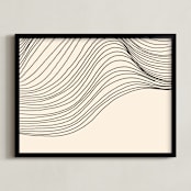 "Riders Curl 2" - Art Print in Ink by Jayne Alfieri - Framed