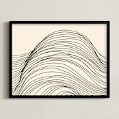 "Riders Curl 1" - Art Print in Midnight by Jayne Alfieri - Framed