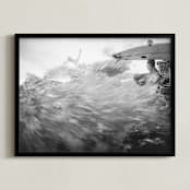 "Tides of Motion" - Art Print in Ocean Noir by Tania Medeiros - Framed