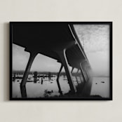 "Life is Foggy" - Art Print in Foggy Black by Curtis Newkirk - Framed