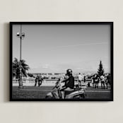 "Rome Vacay" - Art Print in Black and White by Becca Beers - Framed