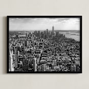 "I love New York" - Art Print in black and white by Amy Chapman Braun - Framed
