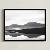 "the loch" - Art Print in Black and White by Kamala Nahas - Framed