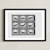 "The Worm in Motion" - Art Print in Vintage Grey by Kelsey Mucci - Framed