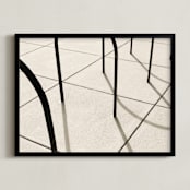 "Curves and Lines" - Art Print in Sepia by Megan Monismith - Framed