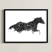 "Snow Chaser" - Art Print in Frost by Leslie Le Coq - Framed