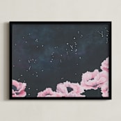 "Awakening" - Art Print in Blush by Emily Magone - Framed