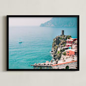 "Aquamarine" - Art Print in Mediterranean Blue by Lindsay Ferraris Photography - Framed