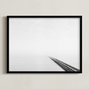 "Never-Ending Bridge" - Art Print in Grey Shades by Marker Girl - Framed