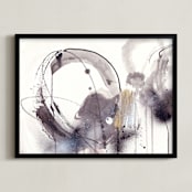 "Melt" - Art Print in Inky Black by ADRIENNE JACKSON - Framed