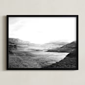 "Stormy Bay" - Art Print in Midnight by Bethan - Framed