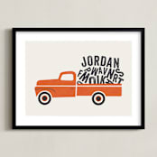 "Heavy Load" - Personalized Art Print in Tangerine by Karidy Walker - Framed