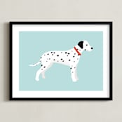 "Dalmatian" - Art Print in Sky by Kacey Kendrick Wagner - Framed