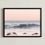 "Malibu View No.3" - Art Print in coastal blush by Kamala Nahas - Framed