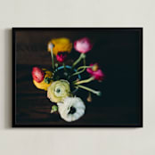 "Ranunculus I" - Art Print in jewel by Keely Norton Owendoff - Framed
