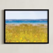 "Freshwater One" - Art Print in Goldenrod by Sarah Finkel - Framed