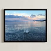 "Splash 1" - Art Print in water blue by Jeff Vilkin - Framed