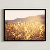 "River Warmth" - Art Print in Golden by Erin Niehenke - Framed