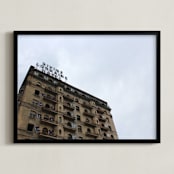 "Divine Lorraine Hotel" - Art Print in Bruised Sky by Kate Binns - Framed