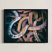 "Feeling Lucky" - Art Print in rust brown by Alexis Arnold - Framed