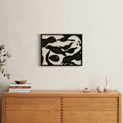 "Swimming Birds" - Art Print in Black by Mary Ketch - In a Room