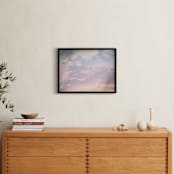 "Dark Clouds at Sunset" - Art Print in Sunset pink by Carol Schiraldi - In a Room