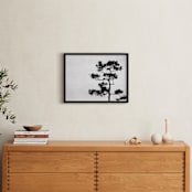 "Be like a tree." - Art Print in soothing grey by Dawn Smith - In a Room
