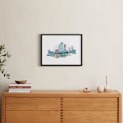 "City Dream" - Art Print in Haze by Field and Sky - In a Room