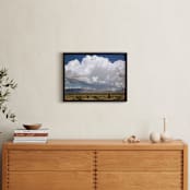 "desert drive by" - Art Print in desert sky blue by Kristi Jackson - In a Room
