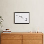 "Landing" - Art Print in Black & White by Neeta Sawhney - In a Room