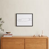 "Sleepy Kitty" - Art Print in White by Tyler Tea - In a Room