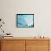 "Through it All (Clouds)" - Art Print in Sky Blue by Loree Mayer - In a Room