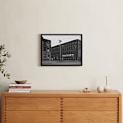 "Factory in Monochrome" - Art Print in Antique Monochrome by Brian Collins - In a Room