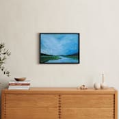 "Calm Blues" - Art Print in Reflection Blue by The Tattered Traveler - In a Room