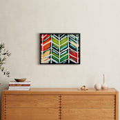 "Chevy's Chase" - Art Print in Tropicana Green by Stacy Kron - In a Room