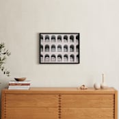 "Square Colosseum" - Art Print in Smoke gray by Remioni - In a Room