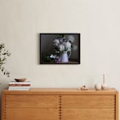 "Still life with white peonies" - Art Print in green and white by Elizabeth Pyle - In a Room