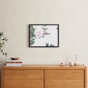 "Chinese Peonies" - Art Print in Peony Pink by XL - In a Room