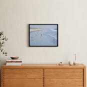 "Santa Monica Beach 4" - Art Print in sand blue by Sea and Sky - In a Room