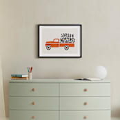 "Heavy Load" - Personalized Art Print in Tangerine by Karidy Walker - In a Room