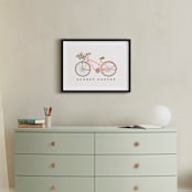 "Beach Cruiser" - Personalized Art Print in Blush by Karidy Walker - In a Room