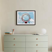 "Hoop Dreams" - Art Print in Punch Blue by Keely Norton Owendoff - In a Room