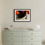 "Put The Needle On The Record" - Art Print in Retro Red by Jonathan Brooks - In a Room