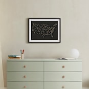 "USA Night Sky Map" - Art Print in Midnight by Jessie Steury - In a Room