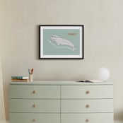 "Deep as the Sea" - Personalized Art Print in Aqua by Annada Hypes - In a Room